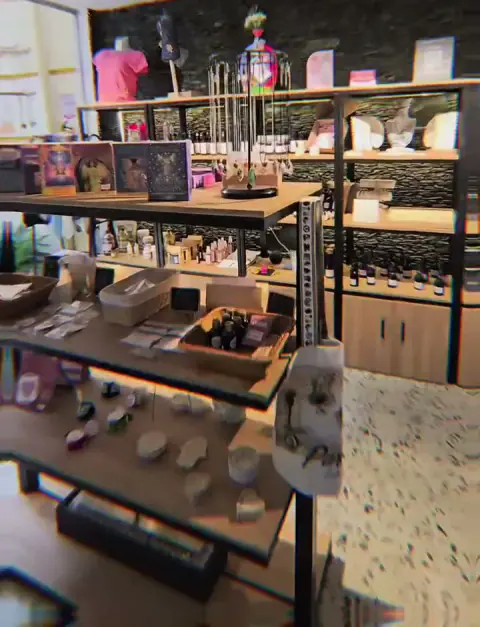 Showroom de la tienda holística